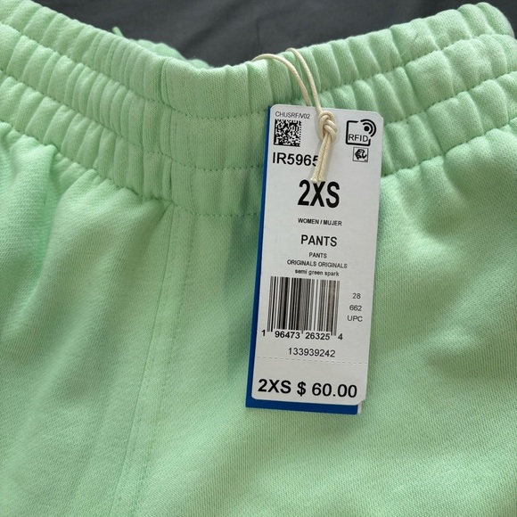 Adidas Light Green Sweatpants - Picture 2 of 4